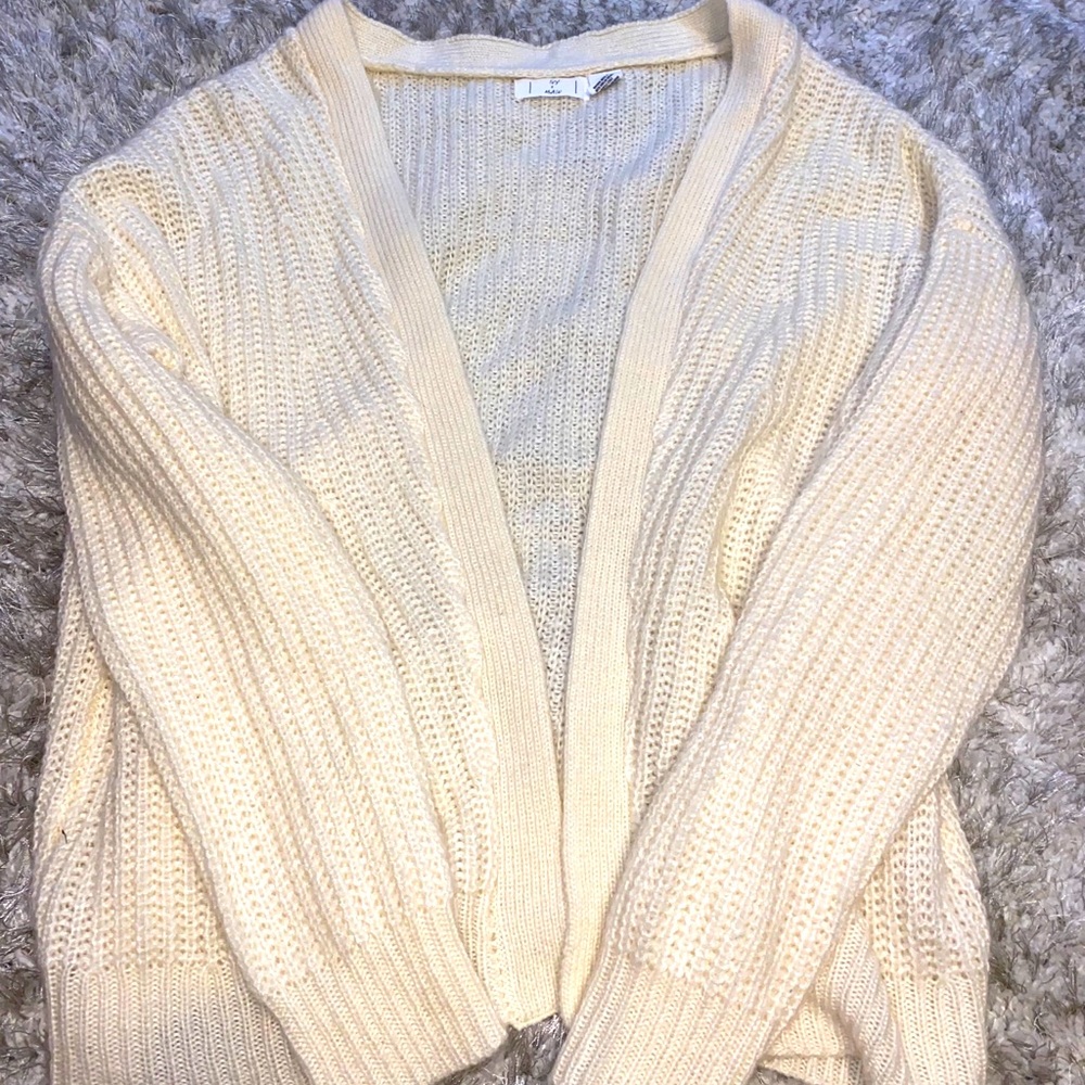 off-white colored cardigan!